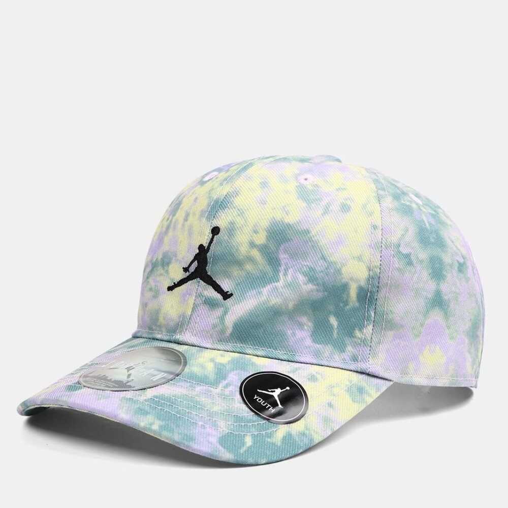 Jordan Big Kids Curved Brim Tie Dye Adjustable Hat Baseball Cap Arctic Pink